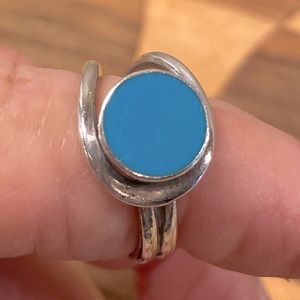 Vintage Silver and Turquoise Ring